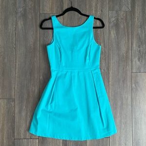 Mini dress in aqua blue